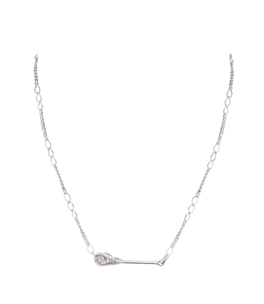 Sterling Silver Lacrosse Necklace