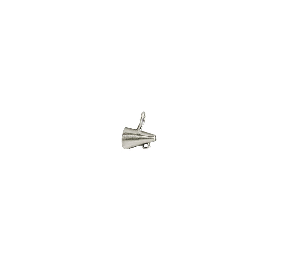 Cheer Megaphone Sterling Silver Charm- Small