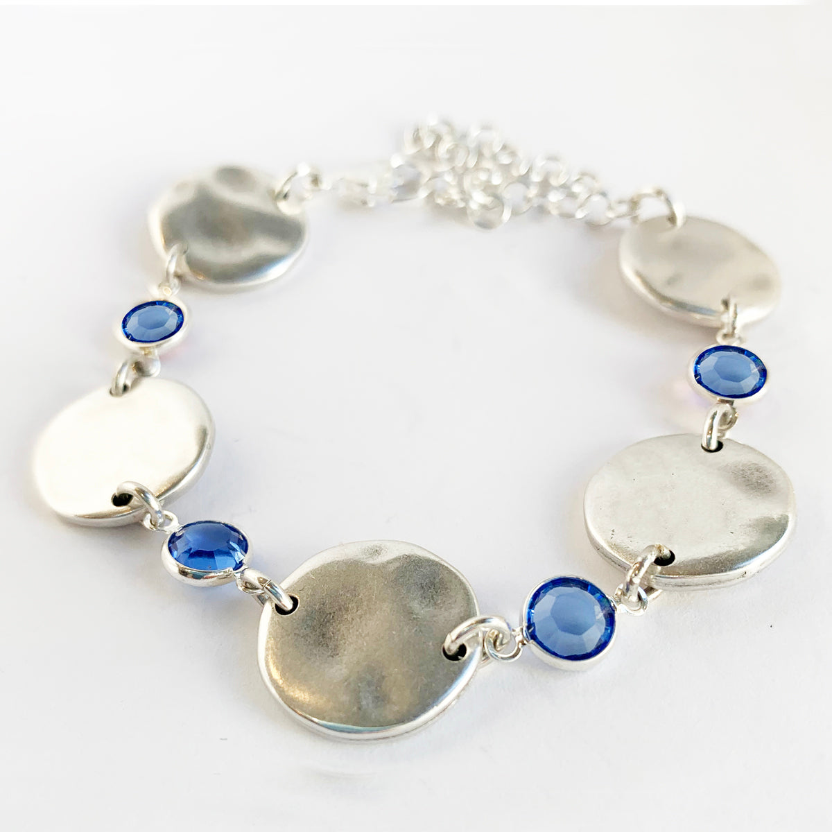 Sterling Silver Organic Coin Bracelet