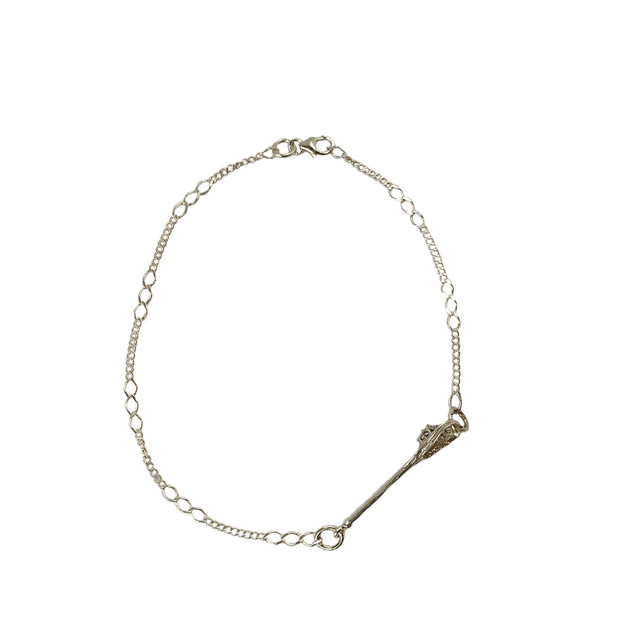 Sterling Silver Lacrosse Ankle Bracelet
